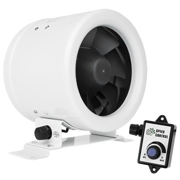 Dalap 24MF125 - Inline duct fan with an energy-efficient motor and adjustable speed controller MF 125 EC 20W/230V