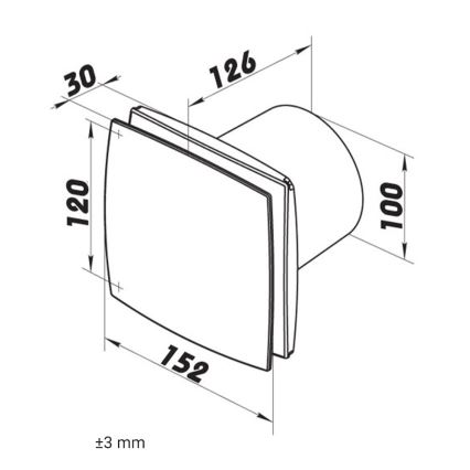 Dalap 41004 - Axial Fan 100 BF 12, 14 W / 12 V