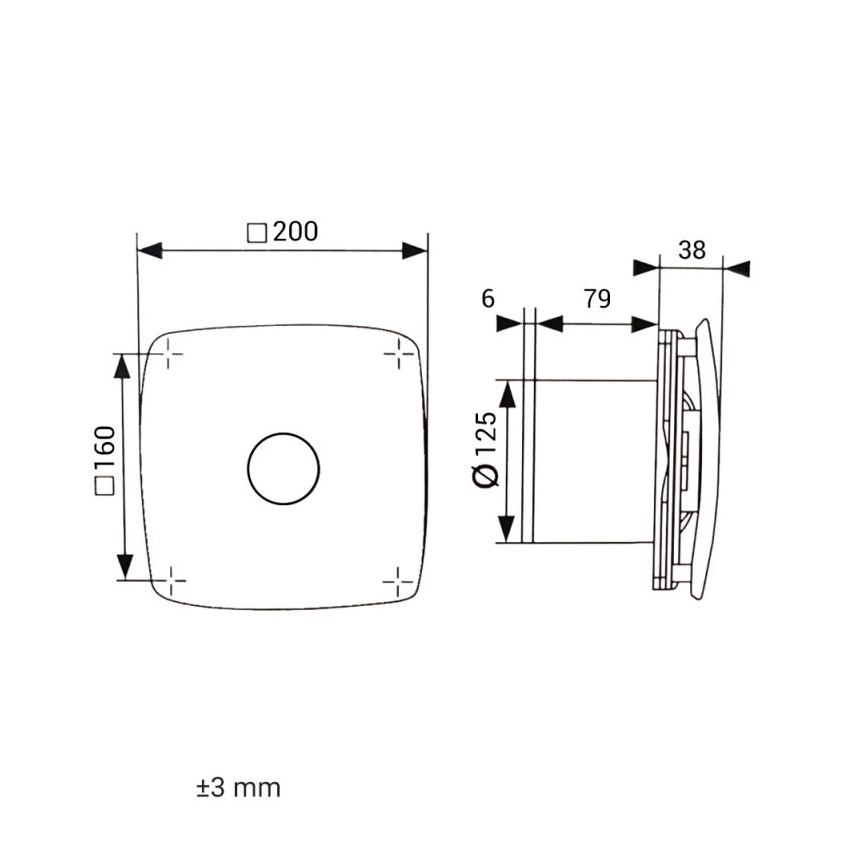 Dalap 41094zw - ONYX ZW 125 Axial Fan with Timer 16W/230V