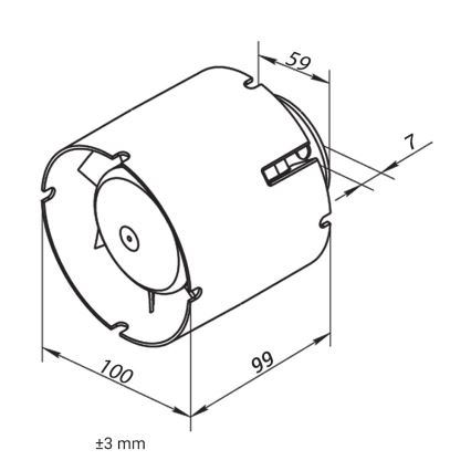 Dalap 41401 - Axial in-line duct fan 100 SD 16W/230V