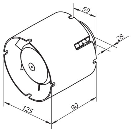Dalap 41404 - Axial Duct Fan 125 SD 24W/230V