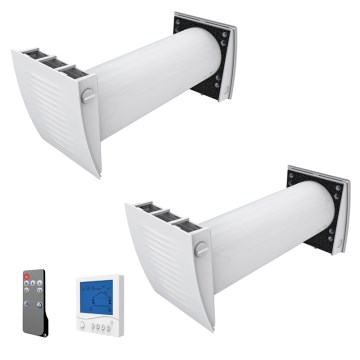 Dalap 55561 - SET of 2 ZEPHIR SIMPLE DOUBLE room heat recovery ventilators 7.61 W / 230 V
