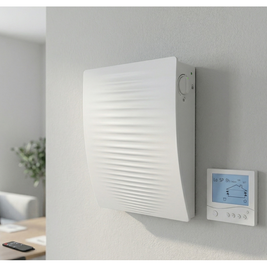 Dalap 55561 - SET of 2 ZEPHIR SIMPLE DOUBLE room heat recovery ventilators 7.61 W / 230 V