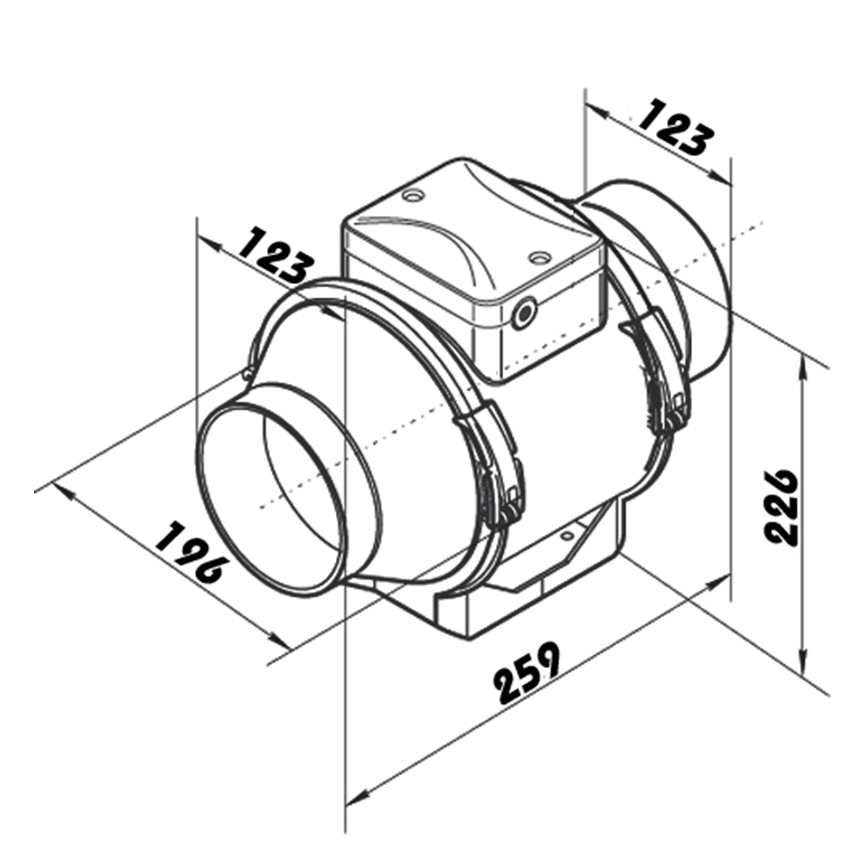 Dalap 8207 - Axial fan AP PROFI 125 29W/230V