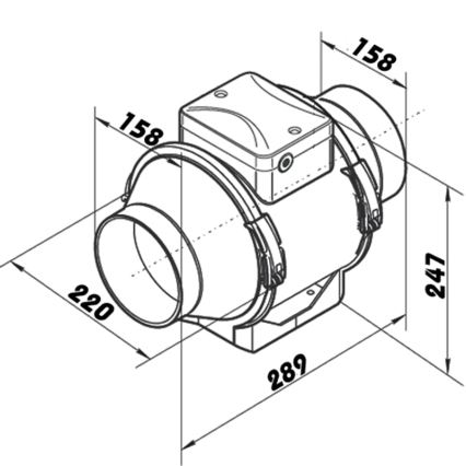 Dalap 8213 - Axial fan AP PROFI 160 50W/230V