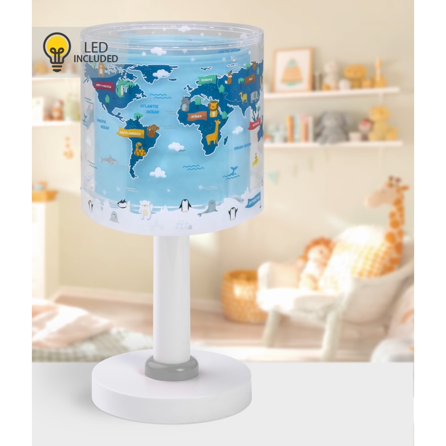 Dalber 40671 - LED Children's Lamp WORLD 1xG4/4W/230V blue