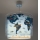 Dalber 40672 - Children's pendant light WORLD 1xE27/15W/230V Blue