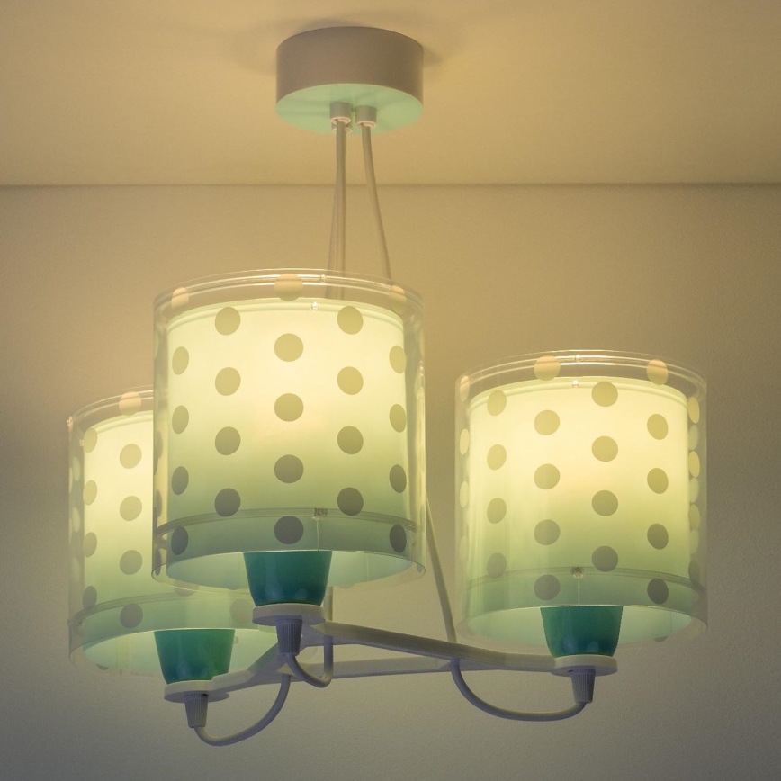 Dalber 41007H - Children's chandelier DOTS 3xE27/60W/230V