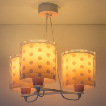 Dalber 41007S - Children's chandelier DOTS 3xE27/60W/230V