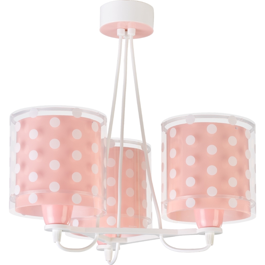Dalber 41007S - Children's chandelier DOTS 3xE27/60W/230V