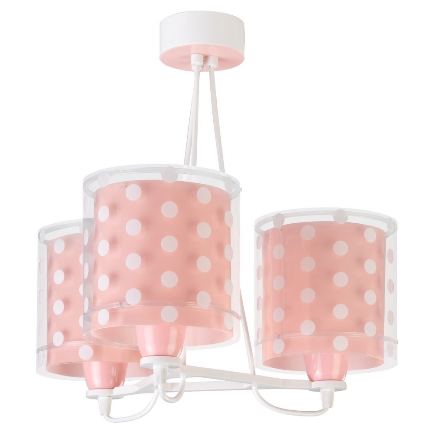 Dalber 41007S - Children's chandelier DOTS 3xE27/60W/230V