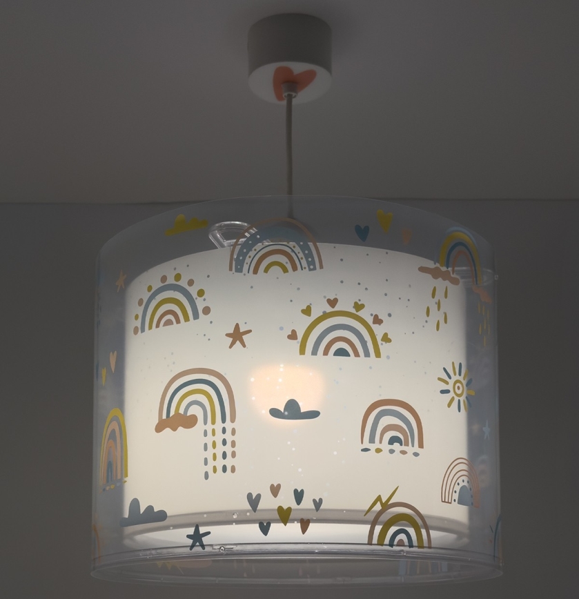 Dalber 41192 - RAINBOW Kids' Ceiling Light 1xE27/15W/230V, Multicolored