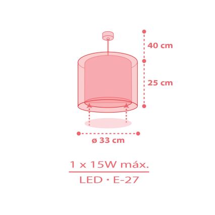 Dalber 41192 - RAINBOW Kids' Ceiling Light 1xE27/15W/230V, Multicolored