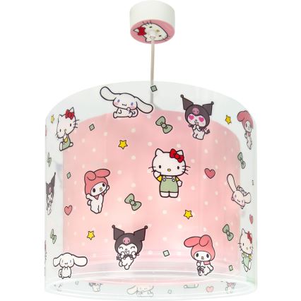 Dalber 41252 - Children's pendant light HELLO KITTY&FRIENDS 1xE27/15W/230V pink