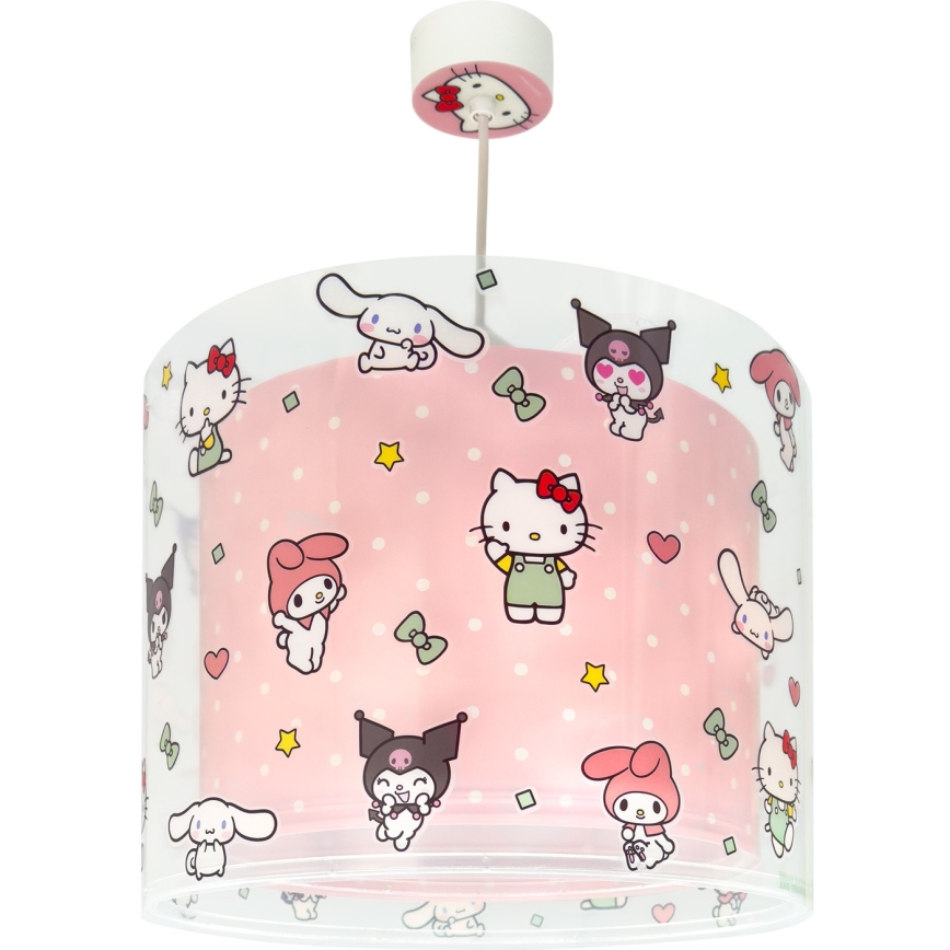 Dalber 41252 - Children's pendant light HELLO KITTY&FRIENDS 1xE27/15W/230V pink