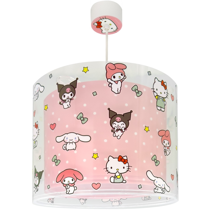 Dalber 41252 - Children's pendant light HELLO KITTY&FRIENDS 1xE27/15W/230V pink