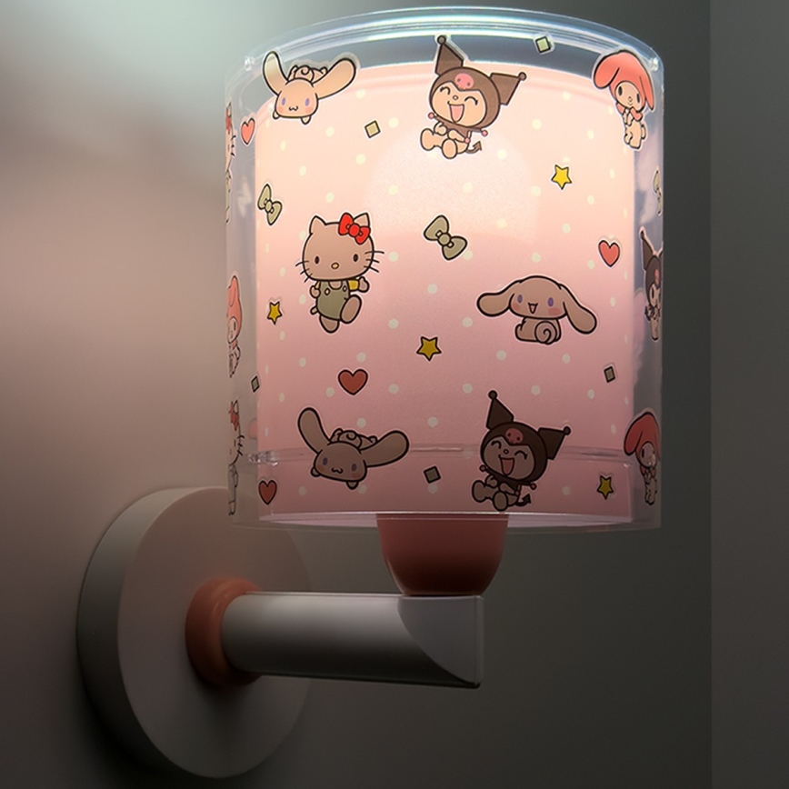 Dalber 41259 - Children's wall lamp HELLO KITTY&FRIENDS 1xE27/15W/230V pink