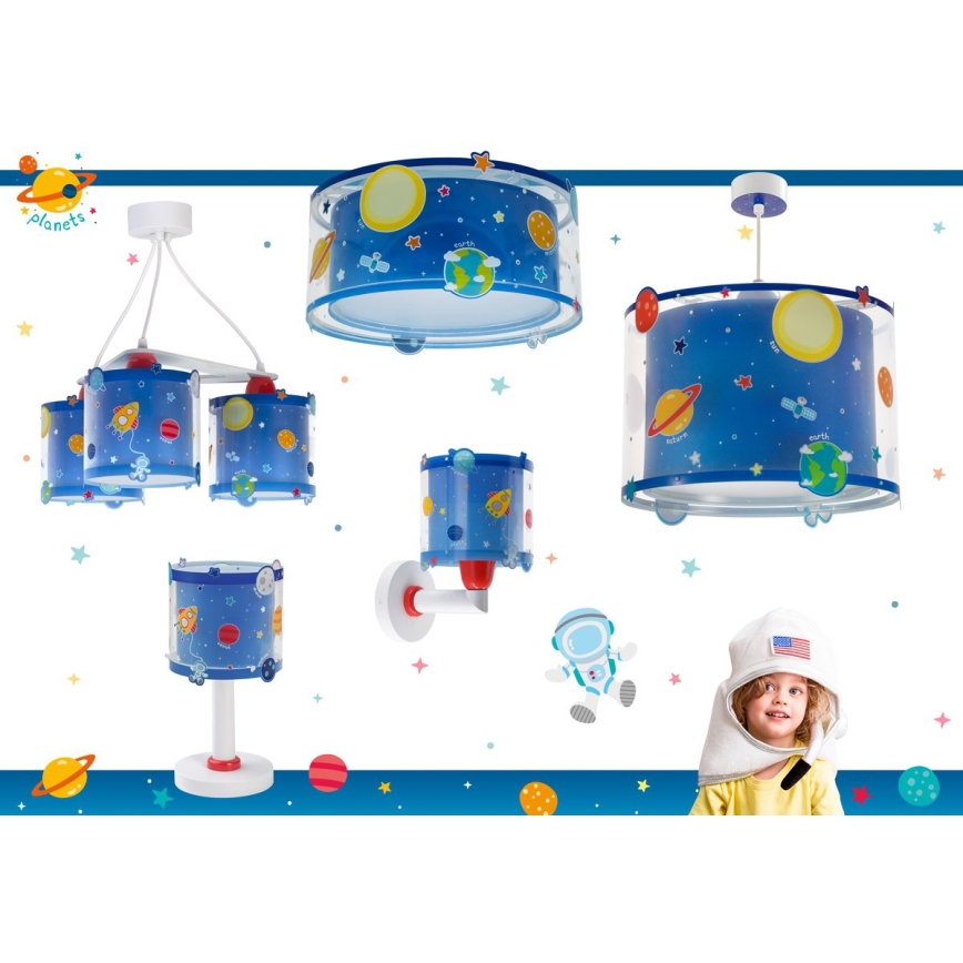 Dalber 41341N - LED Kids' Lamp PLANETS 1xG4/4W/230V blue