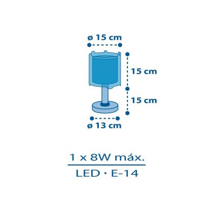 Dalber 41341N - LED Kids' Lamp PLANETS 1xG4/4W/230V blue