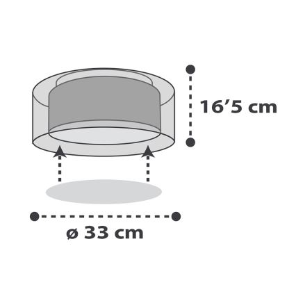 Dalber 41416E - Children's ceiling light CLOUDS 2xE27/60W/230V grey