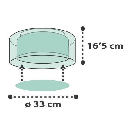 Dalber 41416H - Children's ceiling light CLOUDS 2xE27/60W/230V green