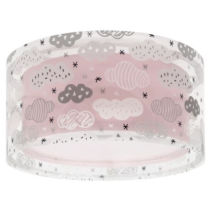 Dalber 41416S - Children's ceiling light CLOUDS 2xE27/60W/230V pink