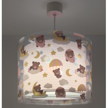 Dalber 41572S - BABY TEDDY Children's ceiling light 1xE27/15W/230V Pink