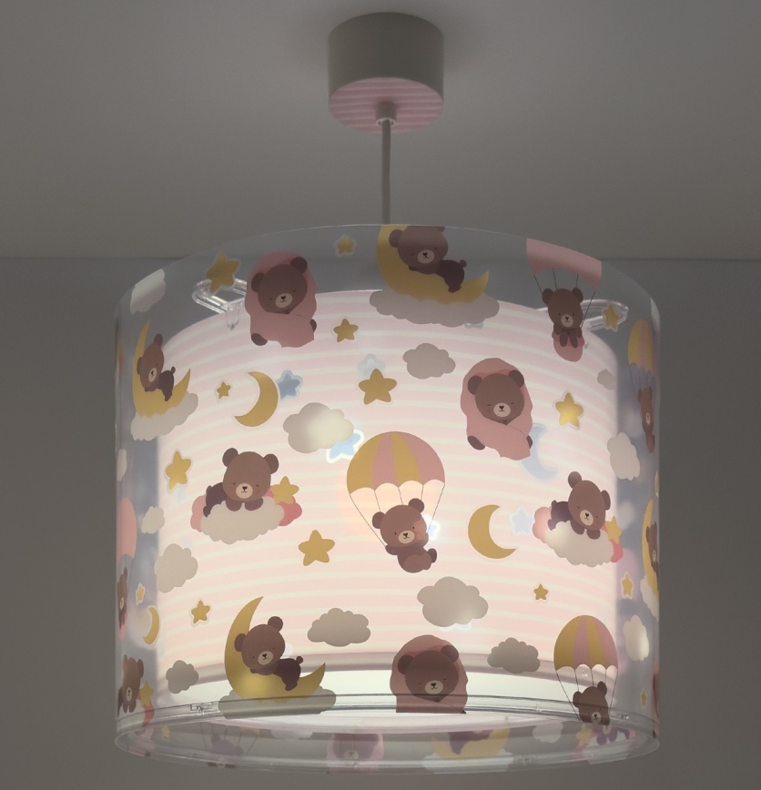 Dalber 41572S - BABY TEDDY Children's ceiling light 1xE27/15W/230V Pink