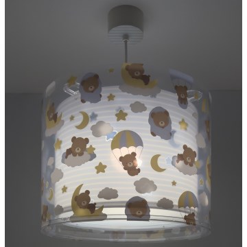 Dalber 41572T - BABY TEDDY Children's Ceiling Light 1xE27/15W/230V Blue