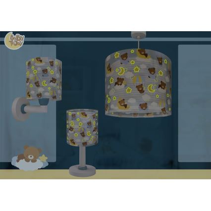 Dalber 41572T - BABY TEDDY Children's Ceiling Light 1xE27/15W/230V Blue