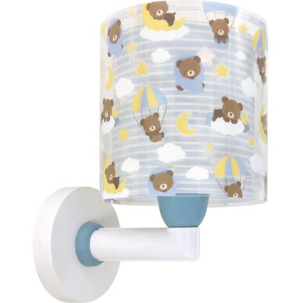 Dalber 41579T - BABY TEDDY Kids' Wall Lamp 1xE27/15W/230V, Blue
