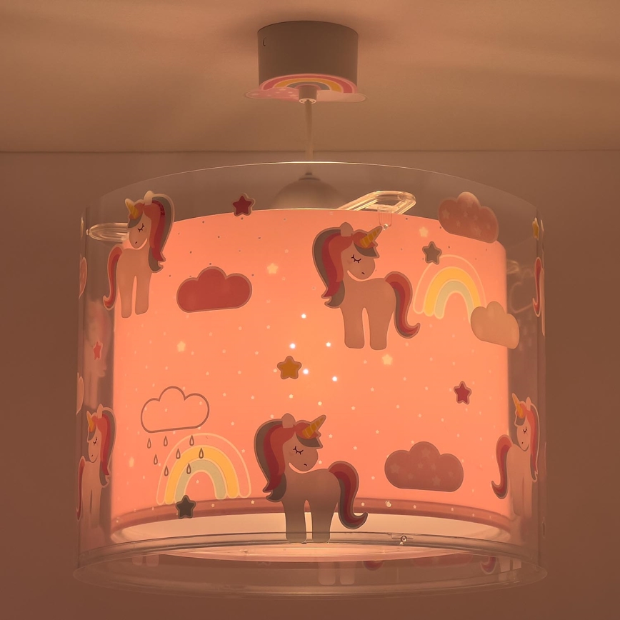 Dalber 41592 - Children's chandelier UNICORNS 1xE27/60W/230V