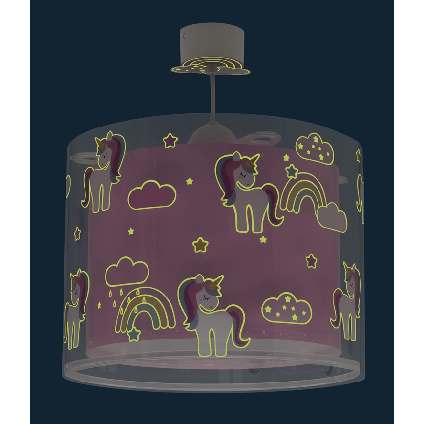 Dalber 41592 - Children's chandelier UNICORNS 1xE27/60W/230V