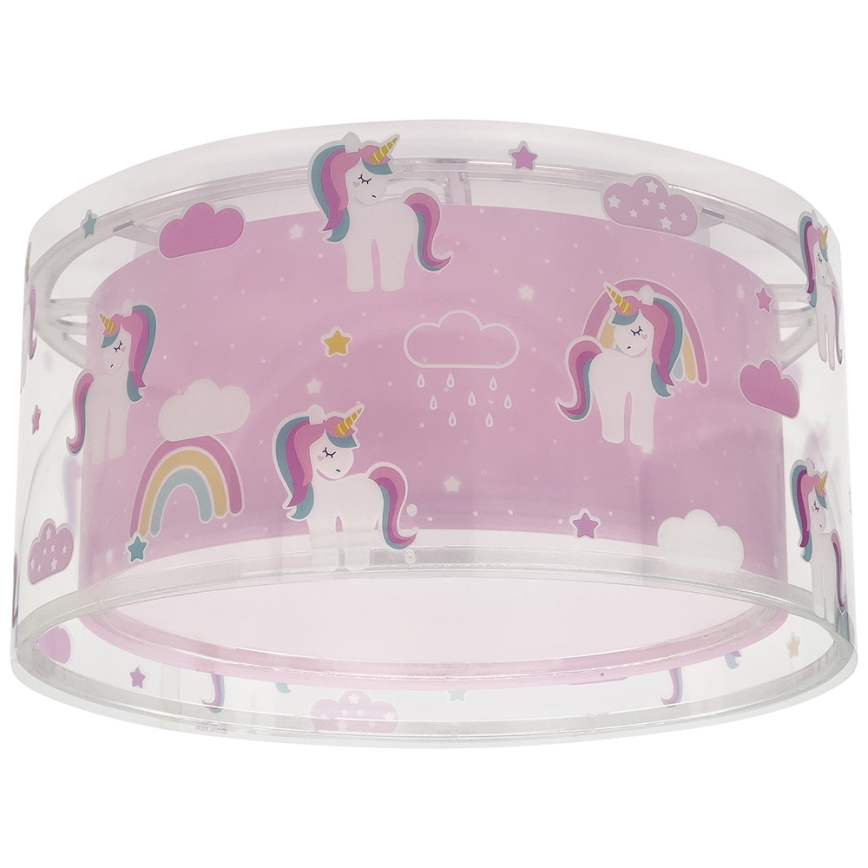 Dalber 41596 - Children's ceiling light UNICORNS 2xE27/60W/230V