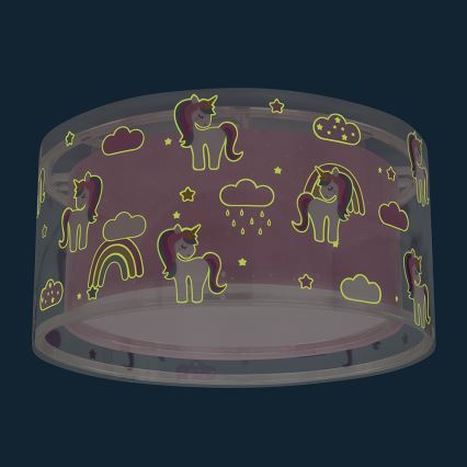 Dalber 41596 - Children's ceiling light UNICORNS 2xE27/60W/230V