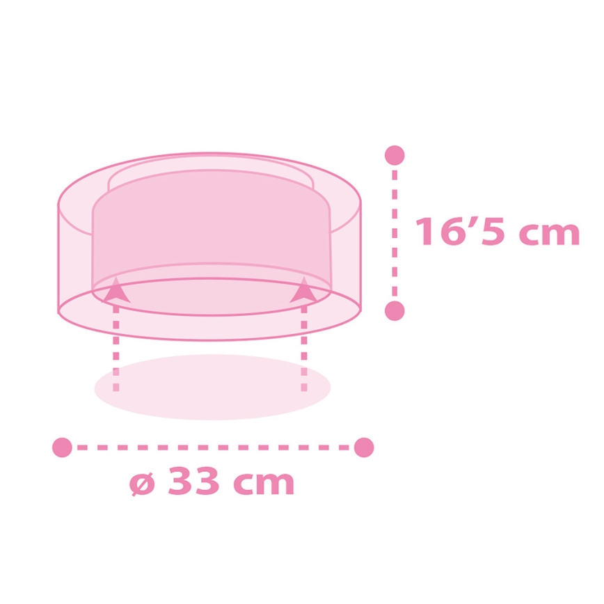 Dalber 41596 - Children's ceiling light UNICORNS 2xE27/60W/230V