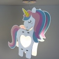 Dalber 41597 - Children's chandelier UNICORN 1xE27/15W/230V