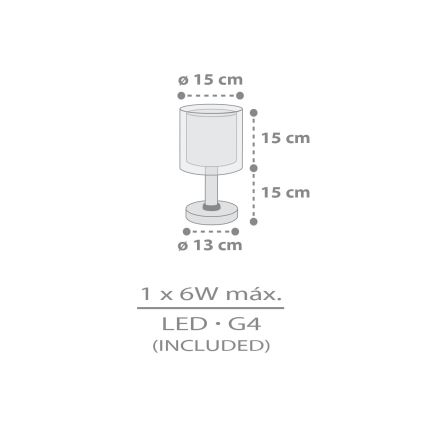 Dalber 41761E - LED Kids' Lamp KAWAII FRIENDS 1xG4/4W/230V grey