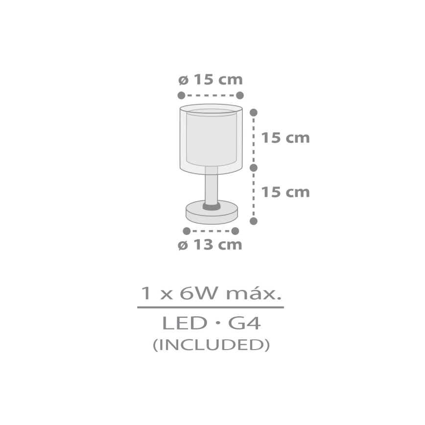 Dalber 41761E - LED Kids' Lamp KAWAII FRIENDS 1xG4/4W/230V grey