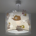 Dalber 41762E - Children's ceiling light KAWAII FRIENDS 1xE27/15W/230V gray