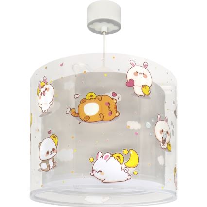 Dalber 41762E - Children's ceiling light KAWAII FRIENDS 1xE27/15W/230V gray