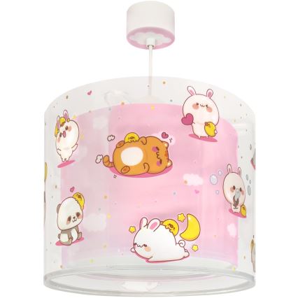 Dalber 41762S - KAWAII FRIENDS Kids' ceiling light 1xE27/15W/230V Pink