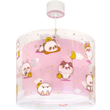 Dalber 41762S - KAWAII FRIENDS Kids' ceiling light 1xE27/15W/230V Pink