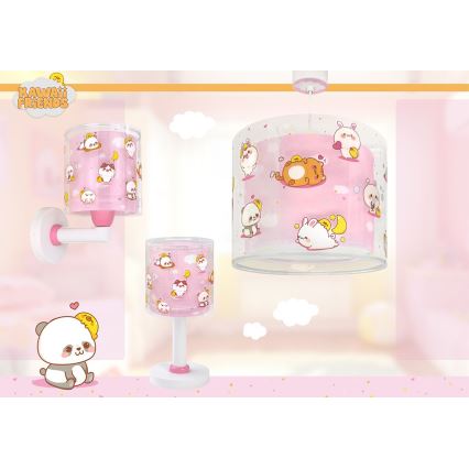 Dalber 41762S - KAWAII FRIENDS Kids' ceiling light 1xE27/15W/230V Pink
