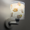 Dalber 41769E - KAWAII FRIENDS Kids' Wall Lamp 1xE27/15W/230V Grey