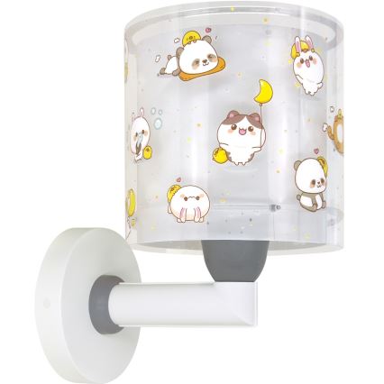 Dalber 41769E - KAWAII FRIENDS Kids' Wall Lamp 1xE27/15W/230V Grey