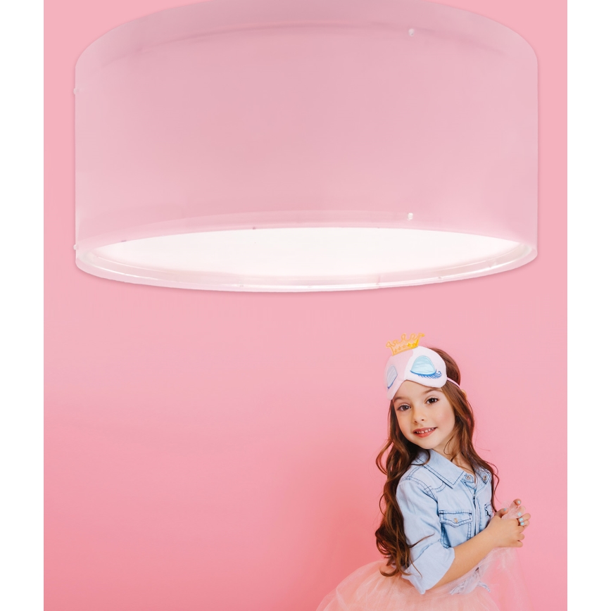 Dalber 42006S - Children's ceiling light COLOR LIGHT 2xE27/15W/230V pink