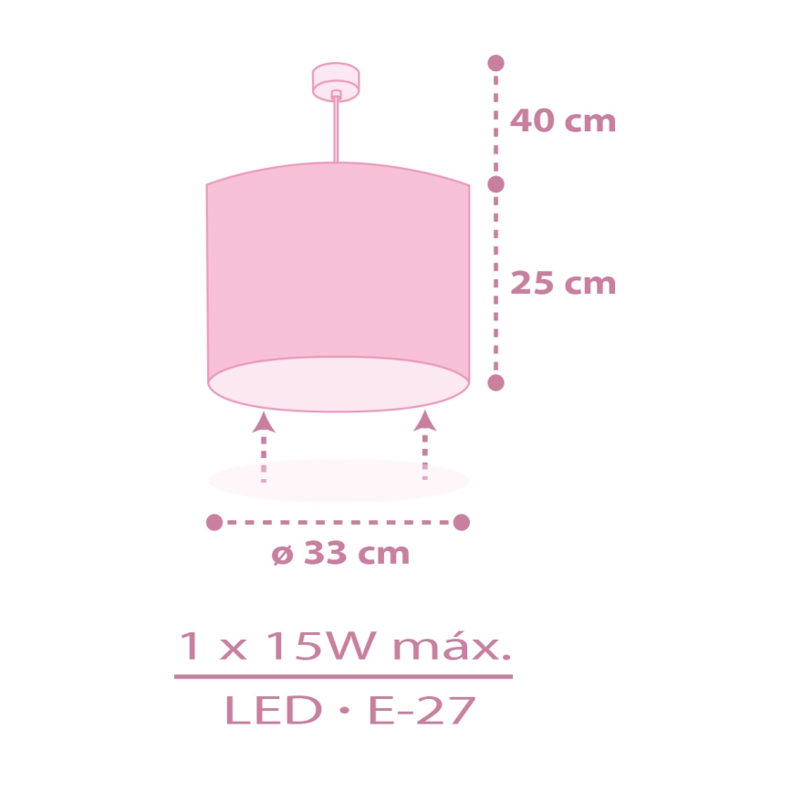 Dalber 42492 - Children's chandelier FAIRY DREAMS 1xE27/15W/230V