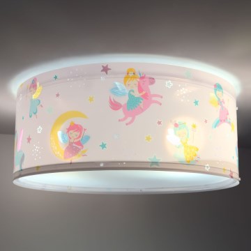 Dalber 42496 - Children's ceiling light FAIRY DREAMS 2xE27/15W/230V