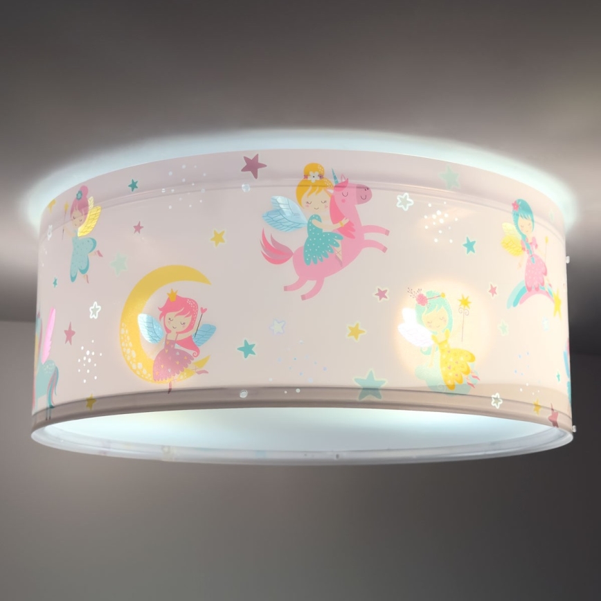 Dalber 42496 - Children's ceiling light FAIRY DREAMS 2xE27/15W/230V
